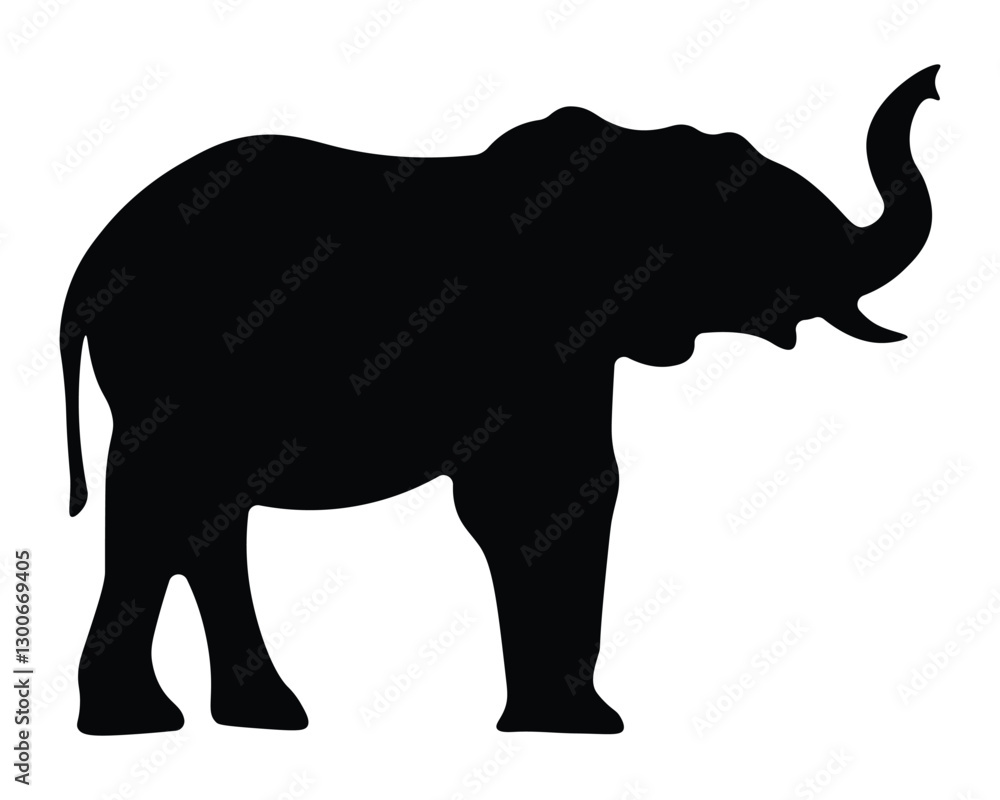 Elephant Silhouette vector illustration set isolated on white background. Elephant Silhouette vector illustration set isolated on white background.