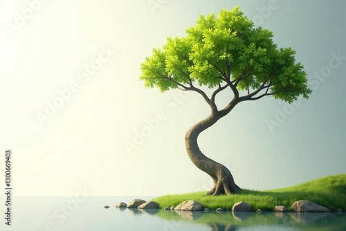 A solitary branch stretching upwards towards light source on white background, earthy, branch, tree
