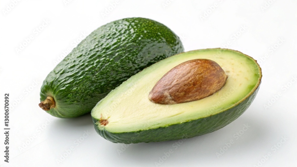 Fresh Avocado Isolated on White Background Fresh Avocado Isolated on White Background