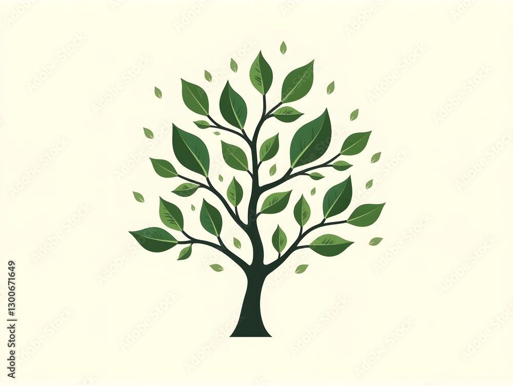 Elegant Littleleaf Linden Tree Illustration Design Elegant Littleleaf Linden Tree Illustration Design