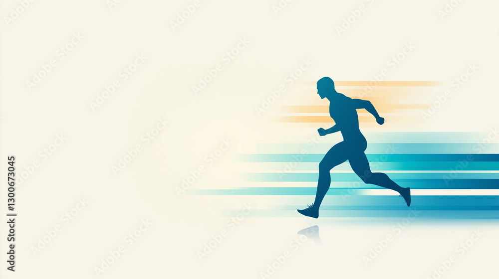 Abstract running silhouette with motion blur. Abstract running silhouette with motion blur.