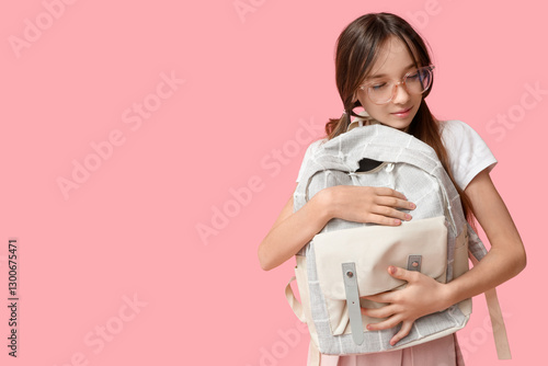 Cute schoolgirl with stylis...