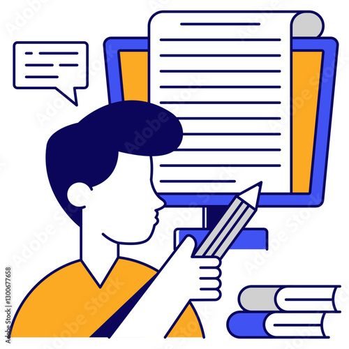 An icon design of article writing