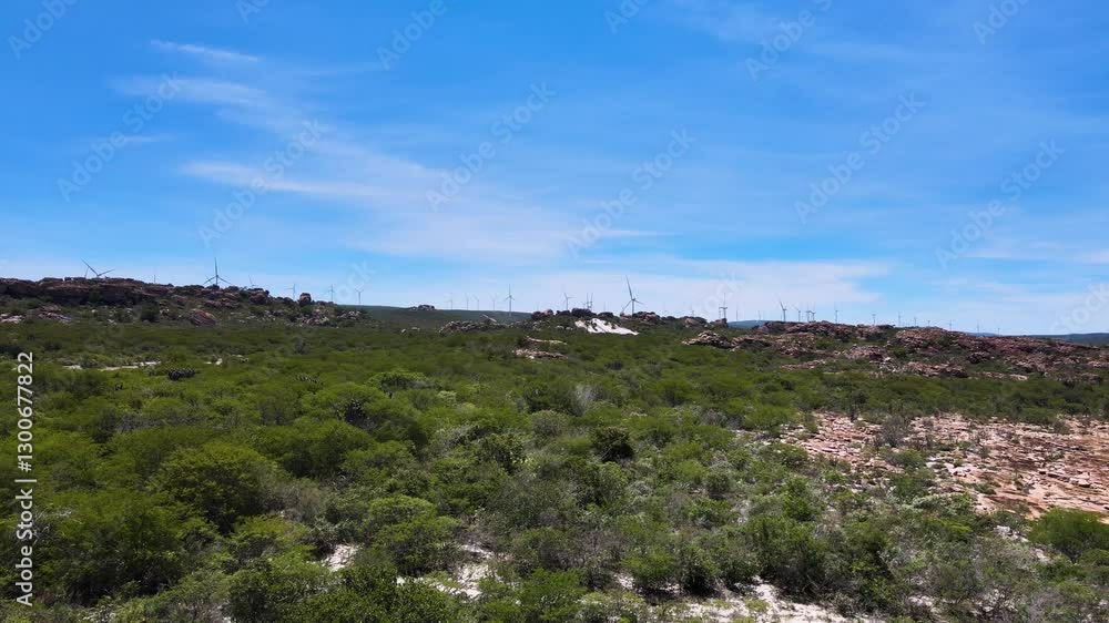 Torres de Energia Eólica – Aerogeradores. Wind Energy Towers – Wind Turbines. Bahia - Brasil