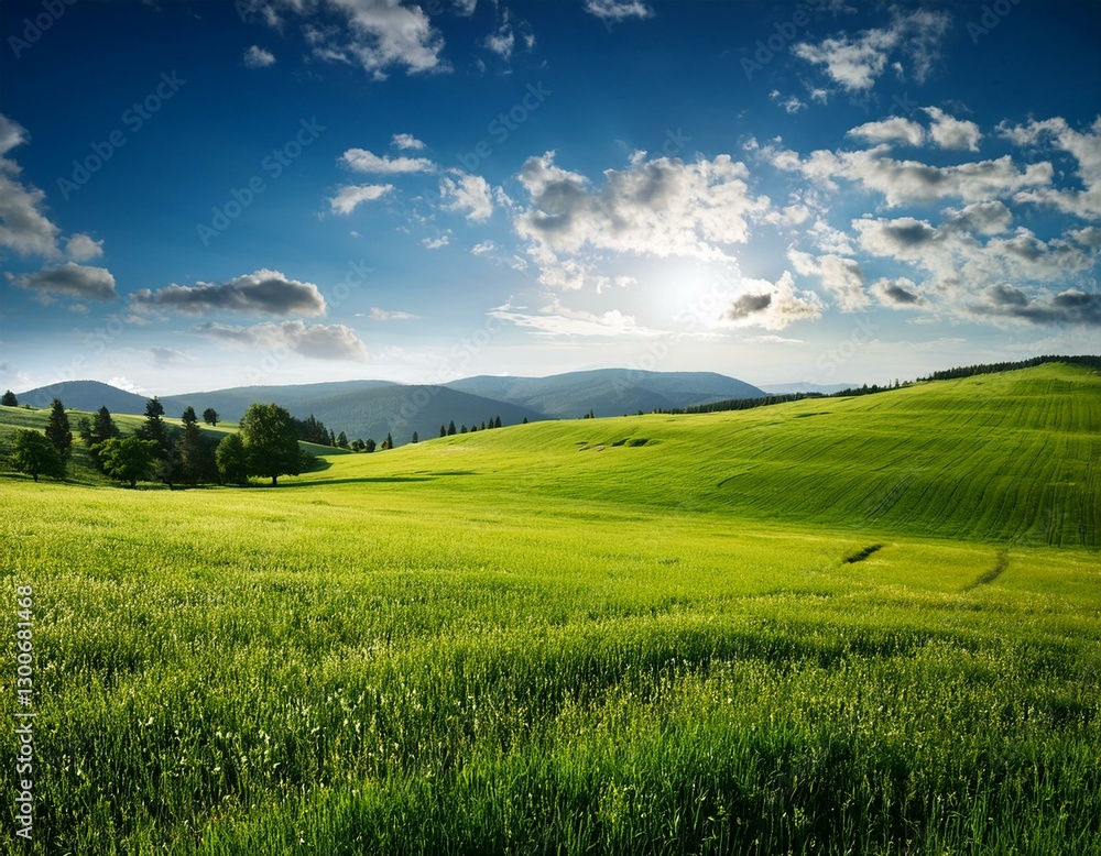 Obraz premium summer time green landscape