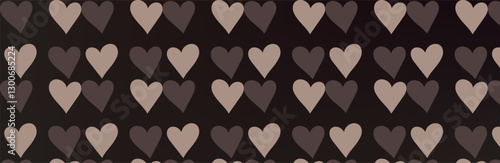 Abstract Heart Pattern Cute brown Color Background. mocha mousse background. vector illustration
