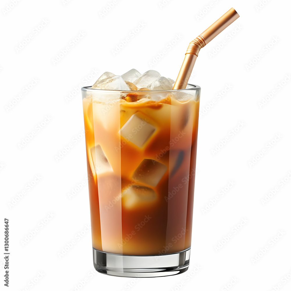Refreshing Iced Coffee: An invigorating glass of iced coffee, elegantly served with a straw, showcasing a cool and delightful refreshment, perfect for any time of day. Refreshing Iced Coffee: An invigorating glass of iced coffee, elegantly served with a straw, showcasing a cool and delightful refreshment, perfect for any time of day.