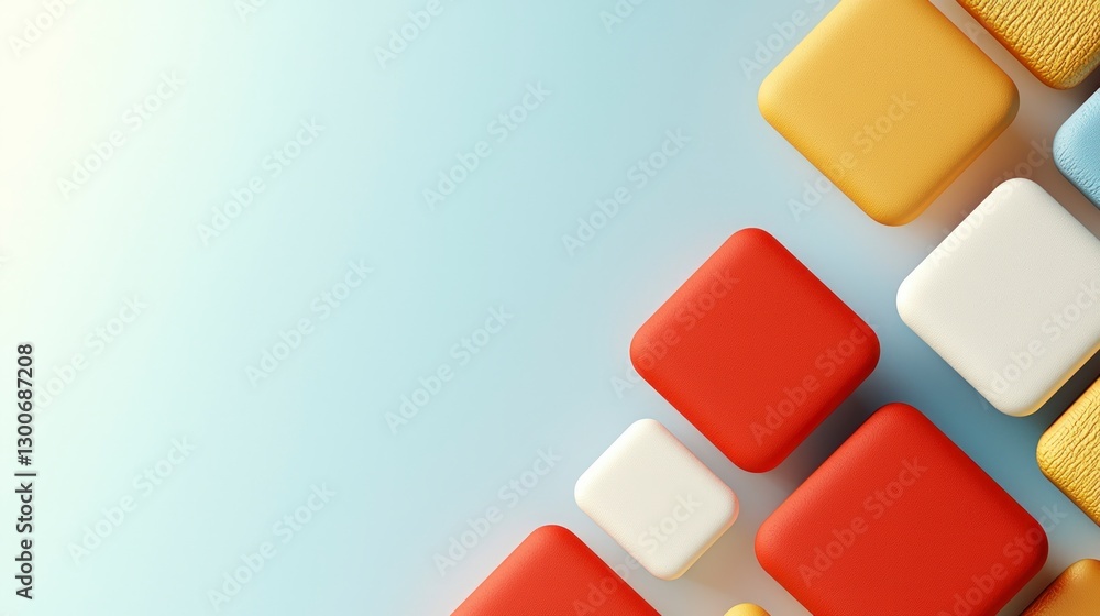 Abstract 3D Colorful Blocks Background Red Yellow White Gold Design Abstract 3D Colorful Blocks Background Red Yellow White Gold Design