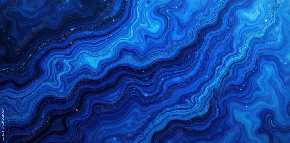 Intense sapphire blue marbling, veined pattern, cosmos, background Intense sapphire blue marbling, veined pattern, cosmos, background