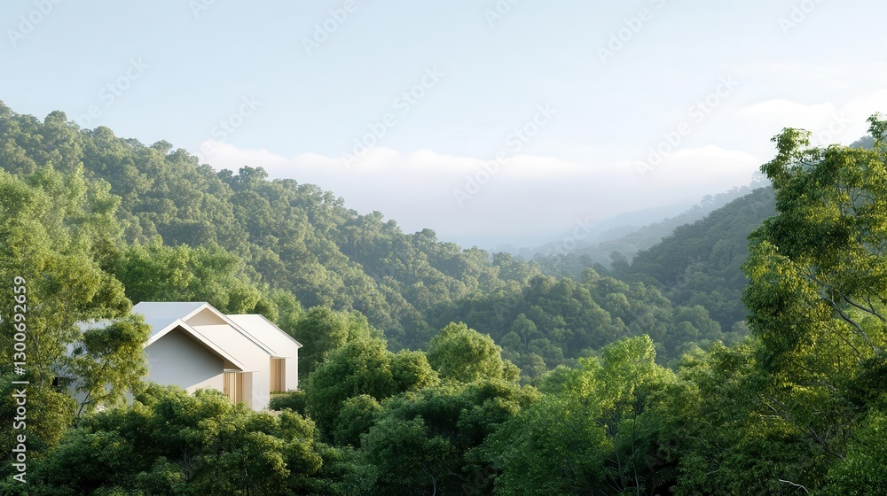 A sustainable retreat in the mountains featuring cabins powered by renewable energy A sustainable retreat in the mountains featuring cabins powered by renewable energy