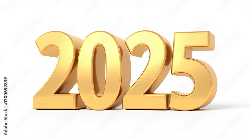 The number twenty-five is written in gold The number twenty-five is written in gold