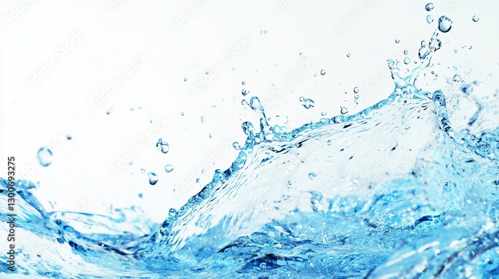 Blue Water Splash Frozen in Time Creating Dynamic Motion Effect Blue Water Splash Frozen in Time Creating Dynamic Motion Effect