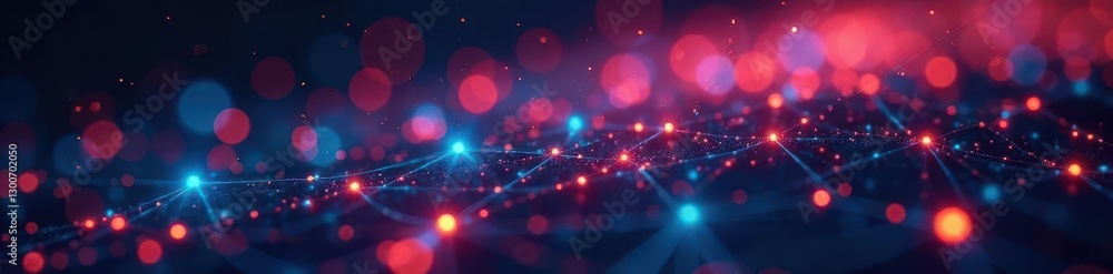Abstract network of glowing dots and lines visualizing mental health data , energy, research data Abstract network of glowing dots and lines visualizing mental health data , energy, research data