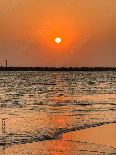 Sunset at Colombo Port City - Golden Hour