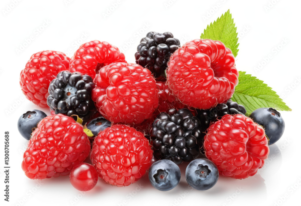 Close-up of berry fruit on a white background in Milan, Italy Close-up of berry fruit on a white background in Milan, Italy