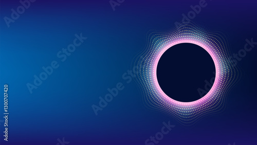 Vector illustration of Circle sphere on blue background