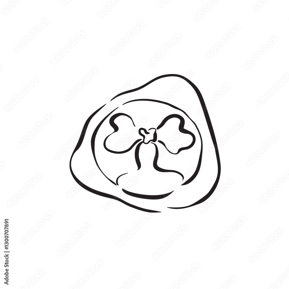 Obraz premium Sketch bow stamp vector