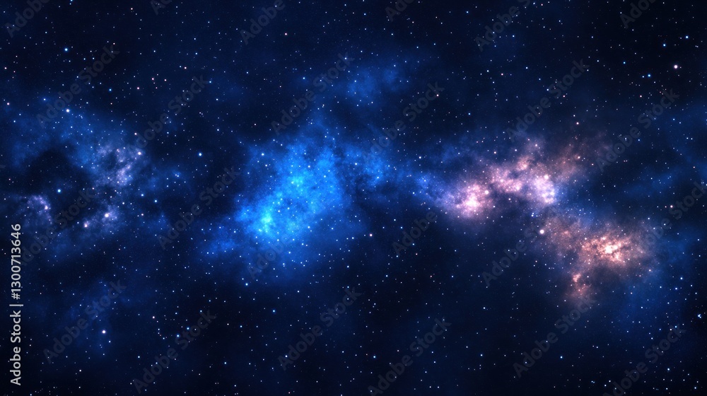 Obraz premium Cosmic Nebula: A Celestial Tapestry of Stars and Gas