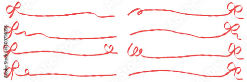 手書きのリボン、デコレーションライン、飾り罫