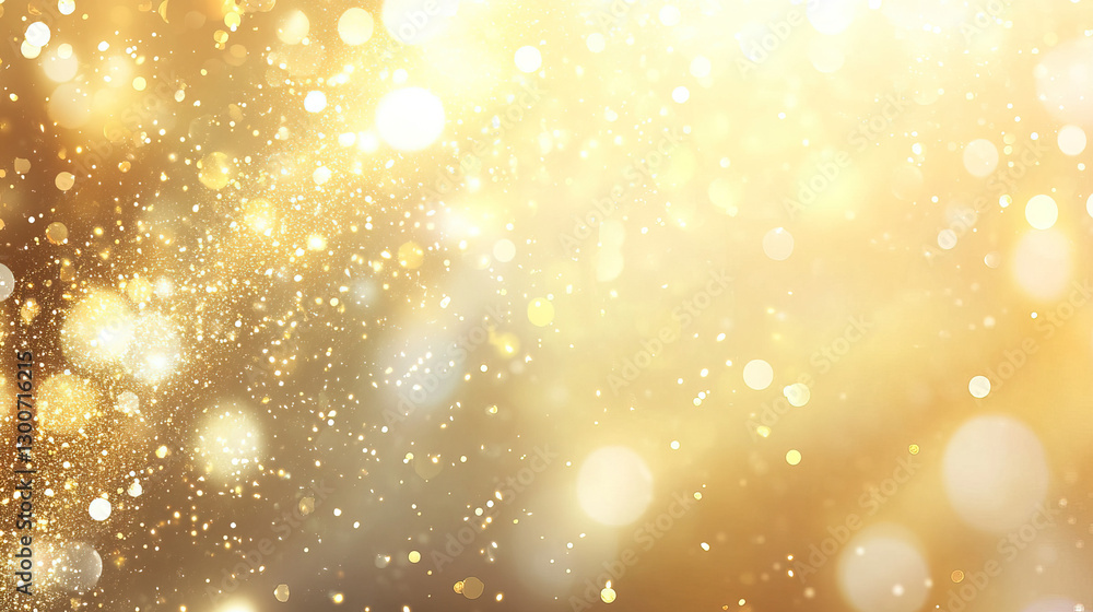 Dreamy Background of Softly Blurred Golden Bokeh Lights, Creating a Warm, Festive, and Elegant Atmosphere. Dreamy Background of Softly Blurred Golden Bokeh Lights, Creating a Warm, Festive, and Elegant Atmosphere.