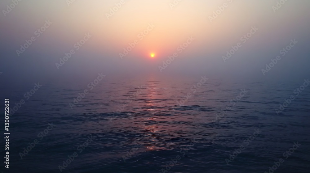 A foggy morning with the sun just barely visible. A foggy morning with the sun just barely visible.