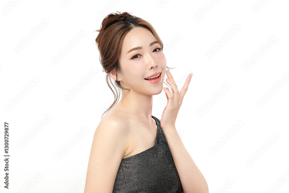 Beautiful young asian woman with clean fresh skin on white background, Face care, Facial treatment, Cosmetology, beauty and spa, Asian women portrait. Beautiful young asian woman with clean fresh skin on white background, Face care, Facial treatment, Cosmetology, beauty and spa, Asian women portrait.
