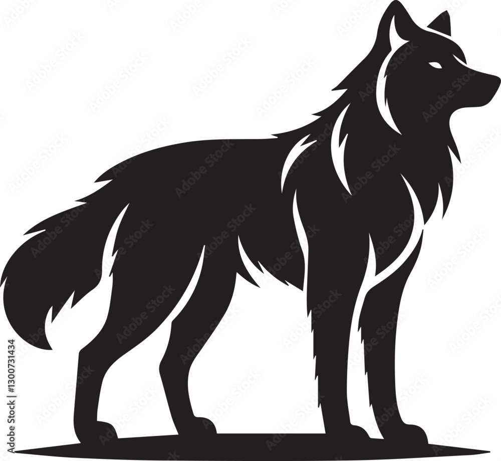 wolf vector illustration, wolf clipart vector, wolf silhouette logo vector, wolf vector black and white background full body wolf vector illustration, wolf clipart vector, wolf silhouette logo vector, wolf vector black and white background full body