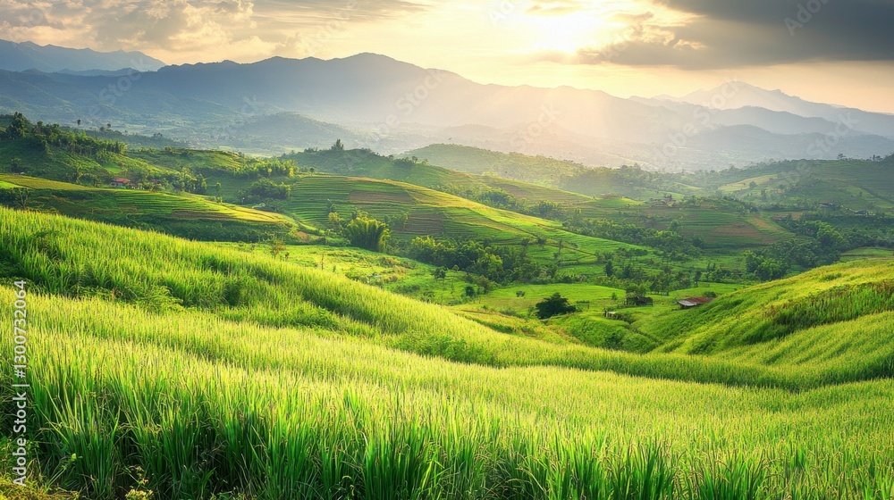 Obraz premium Dramatic Twilight over Mountain Landscapes