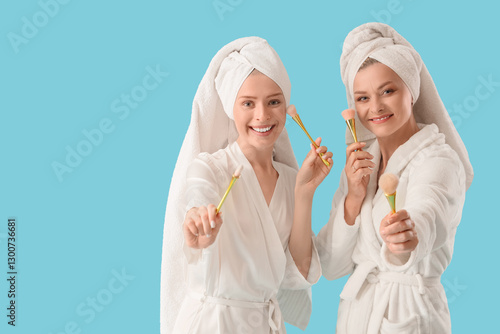 Happy young woman and her m...