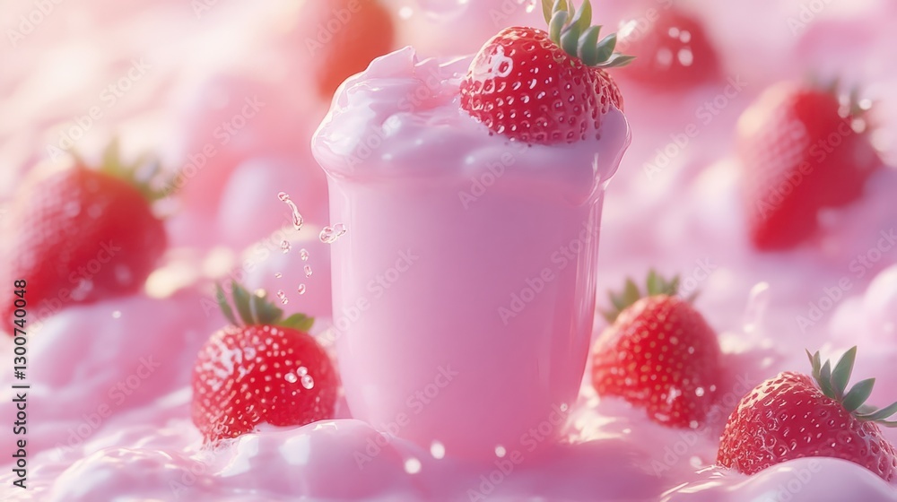 Fresh Strawberry Yogurt Splash – Creamy and Refreshing Delight Fresh Strawberry Yogurt Splash – Creamy and Refreshing Delight