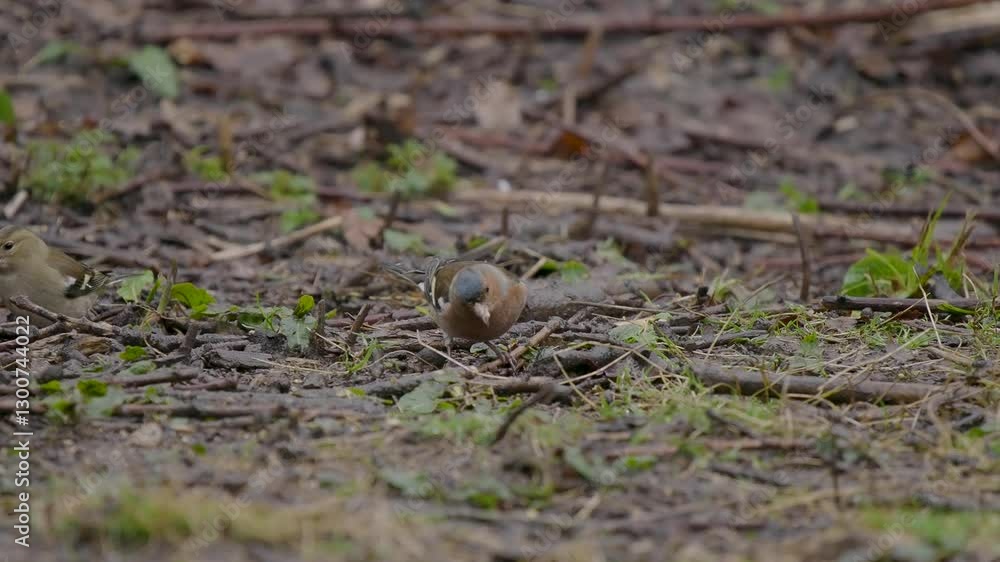 Chaffinch Feeding on the Ground Chaffinch Feeding on the Ground