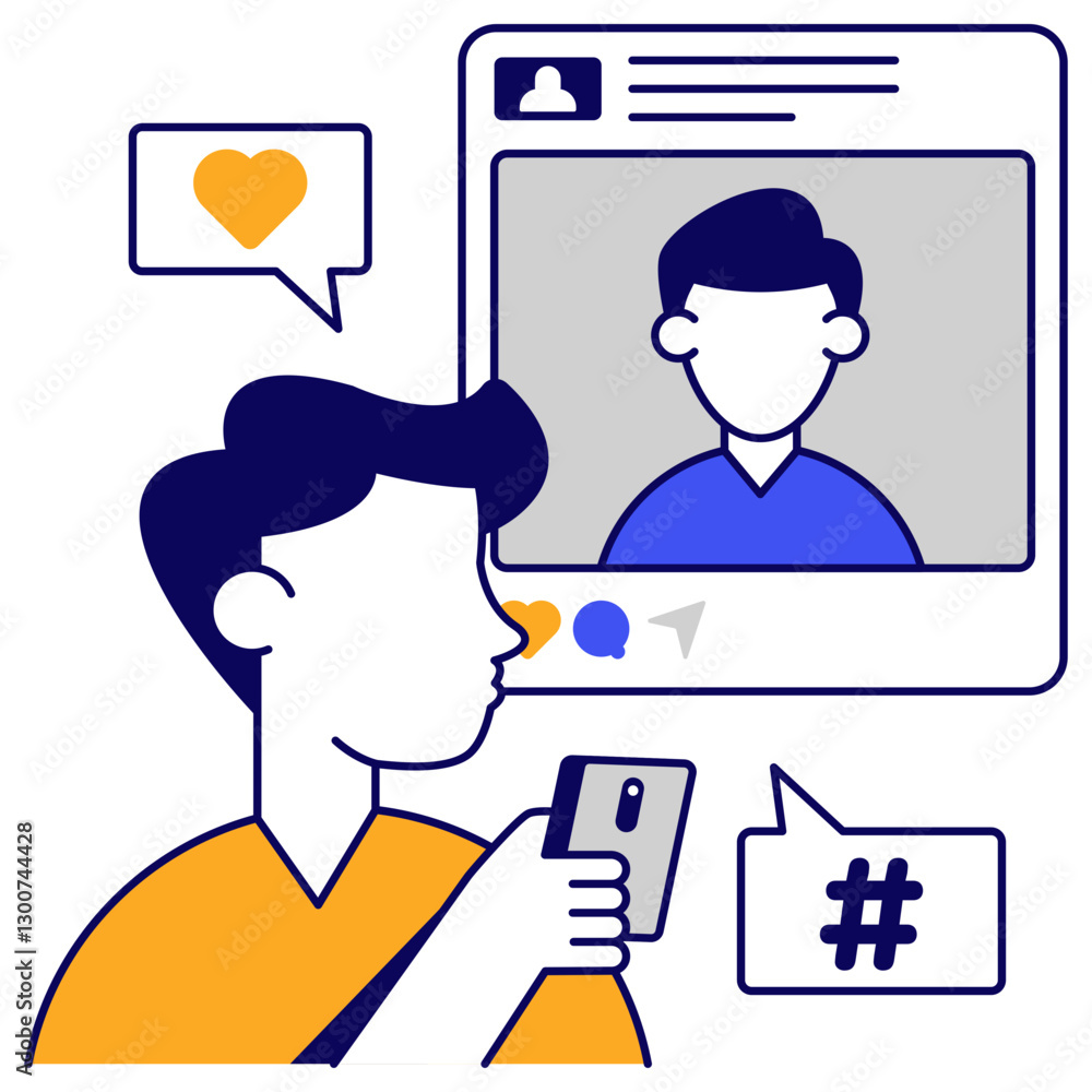 A flat design icon of video call A flat design icon of video call