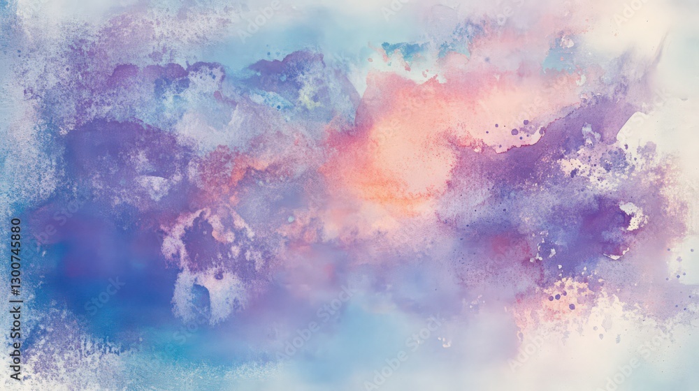 Fototapeta premium Delicate washes of color in a watercolor style painting with vibrant hues