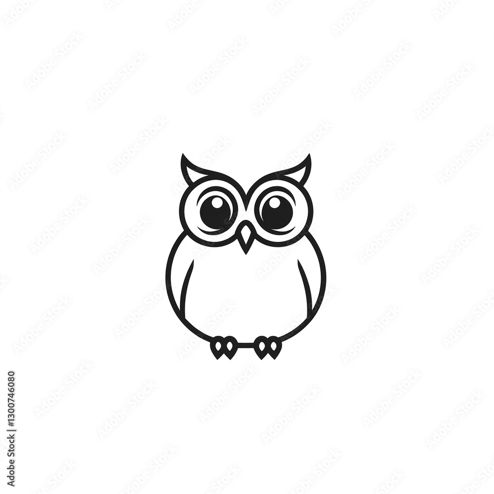 Charming Owl Line Art: A Minimalist Design Perfect for Handmade Gifts and Branding Charming Owl Line Art: A Minimalist Design Perfect for Handmade Gifts and Branding