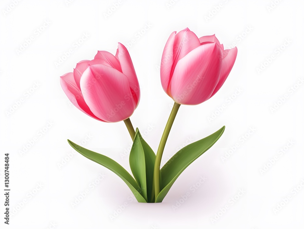 Pink tulips isolated on white background. blooming tulip isolated Pink tulips isolated on white background. blooming tulip isolated