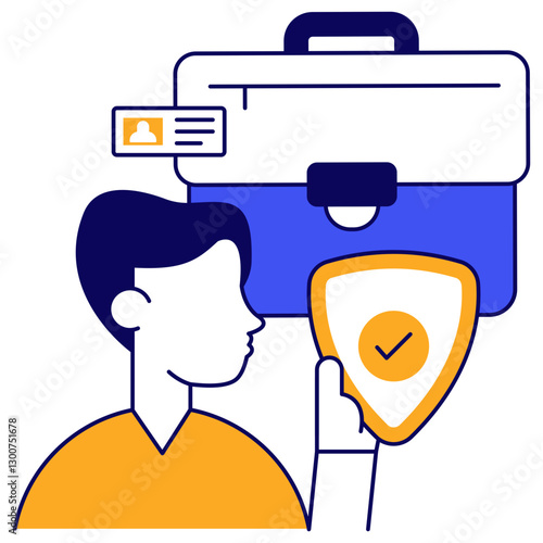 An icon design of business bag, briefcase vector