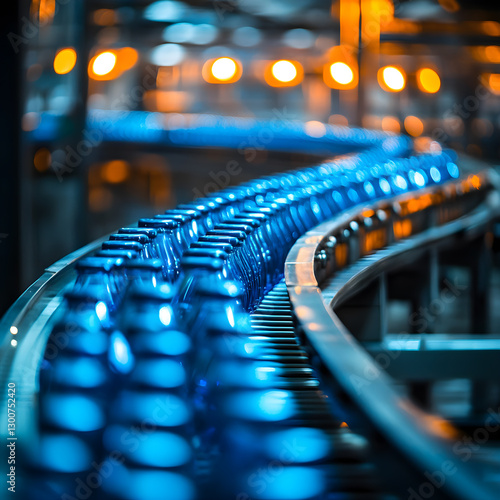 Production line efficiency factory industrial photography modern environment close-up view technological advancement