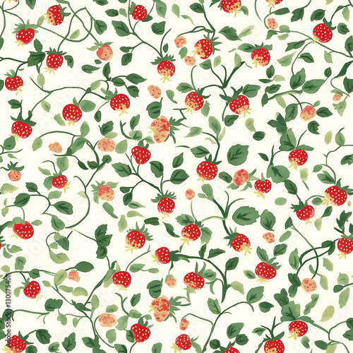 strawberry seamless infinite pattern background