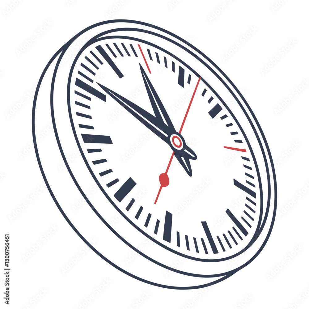 Classic Analog Clock with White Face and Black Markings – Time Measurement and Punctuality Concept Classic Analog Clock with White Face and Black Markings – Time Measurement and Punctuality Concept