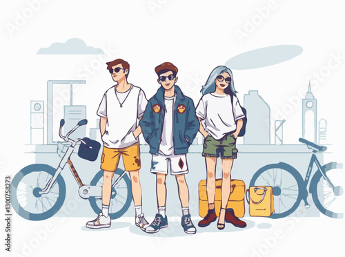 Streetwise Fashion Trends Illustration for Youth Market