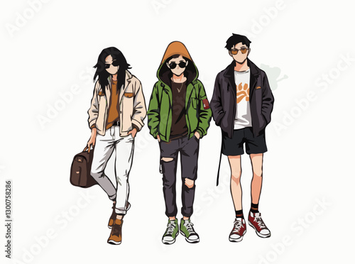 Streetwise Fashion Trends Illustration for Youth Market