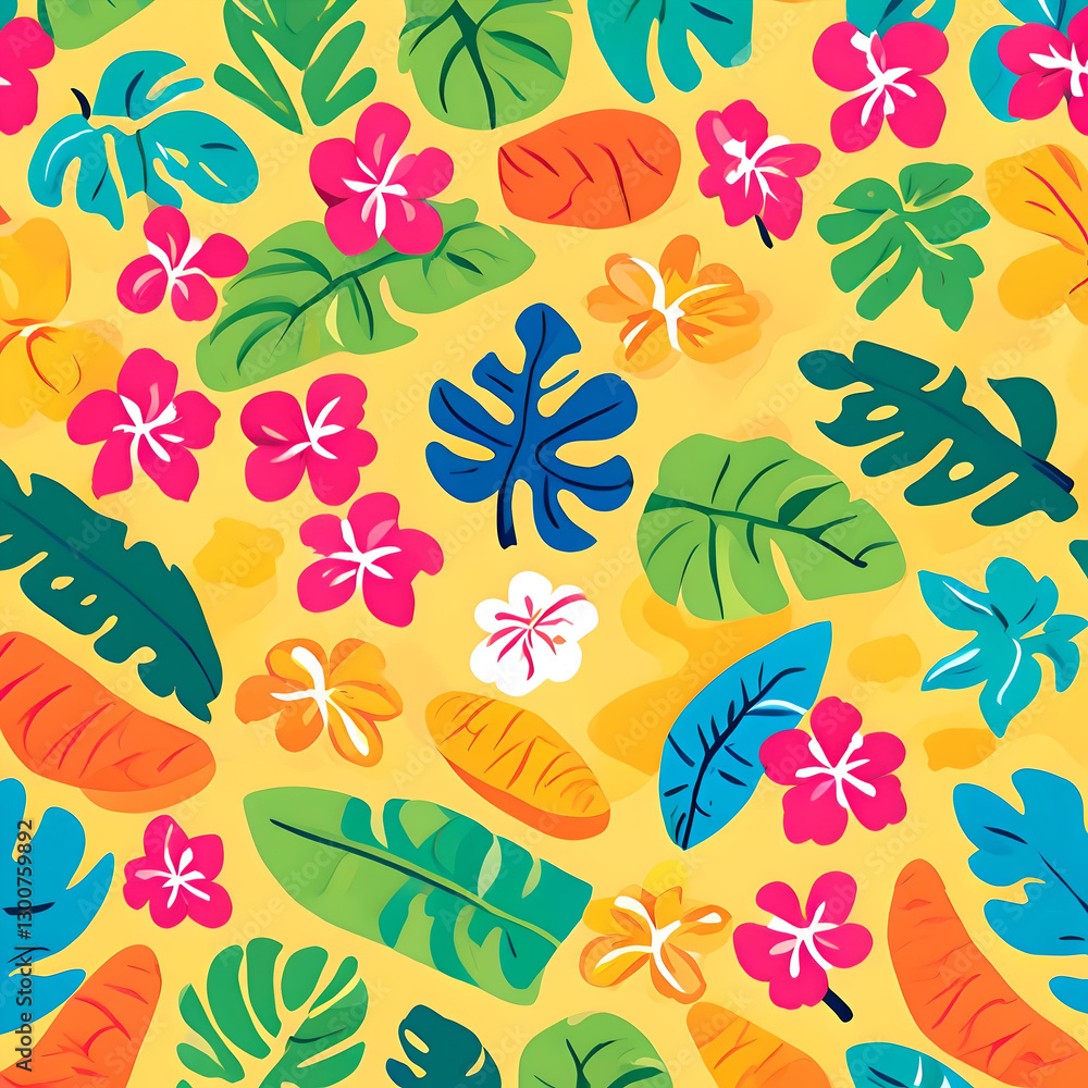 tropical flower of summer pattern collection tropical flower of summer pattern collection