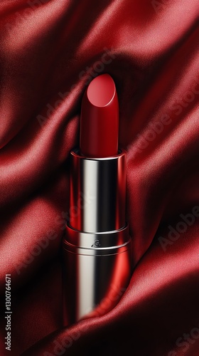 Red lipstick on silk (1)