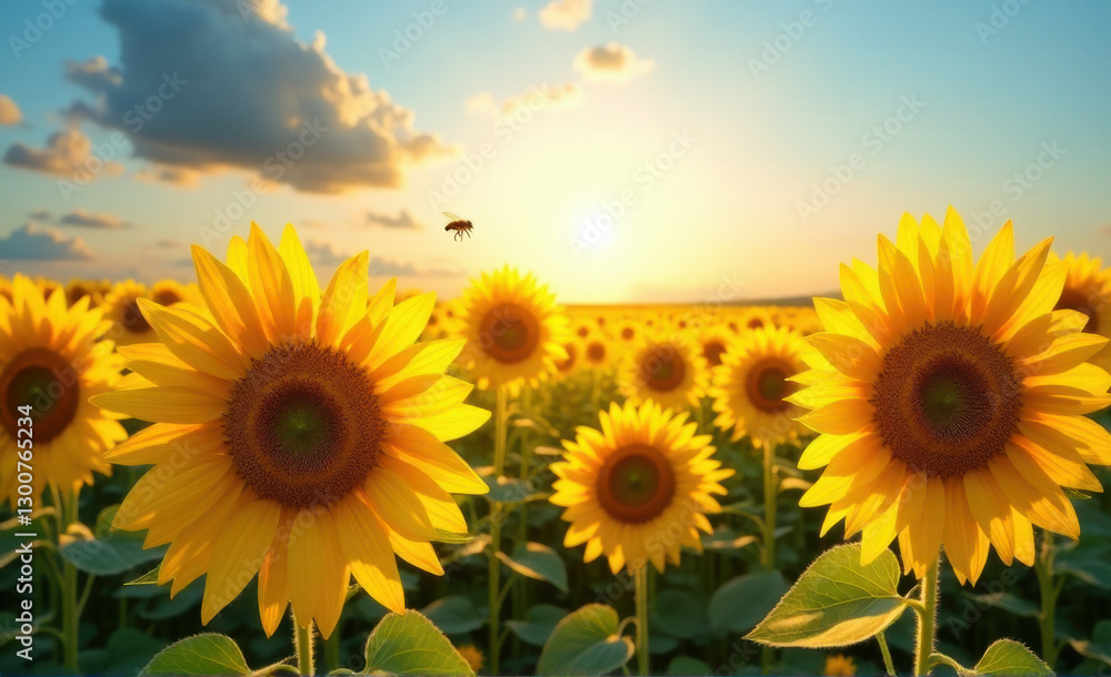 Fototapeta premium field of sunflowers