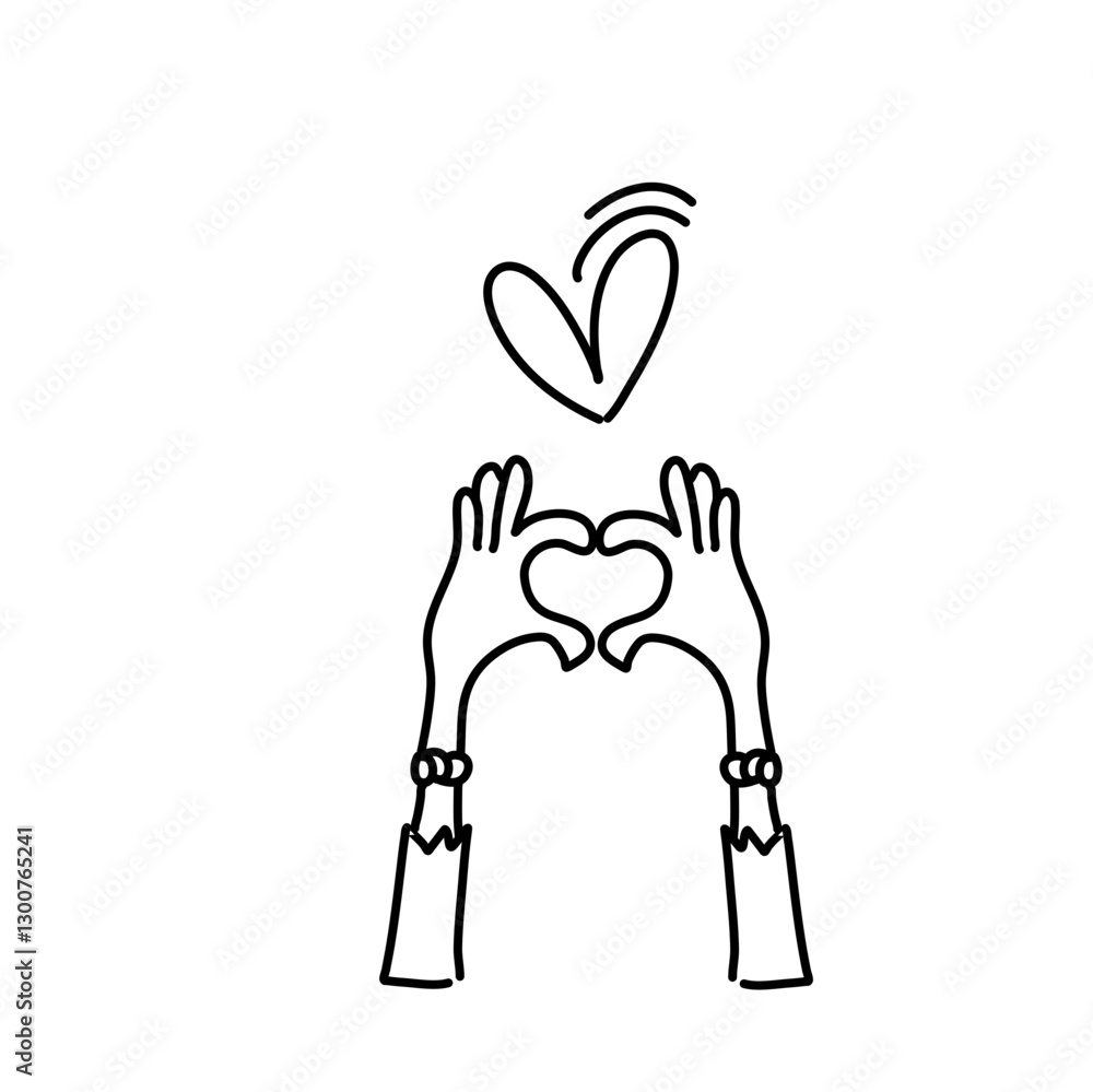 Fototapeta premium Hands clapping with love 