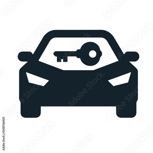 Car icon with key