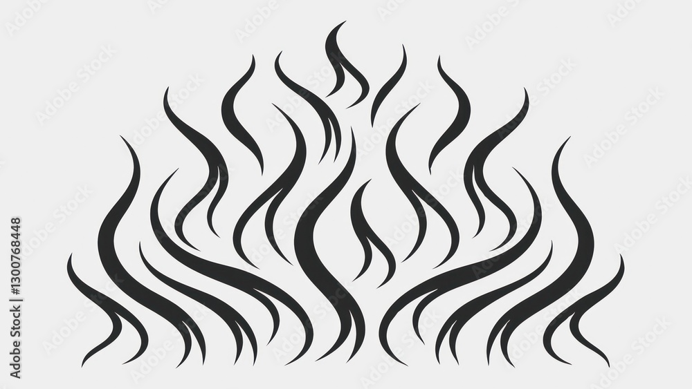 an illustration of stylized flames in a dynamic and abstract design an illustration of stylized flames in a dynamic and abstract design