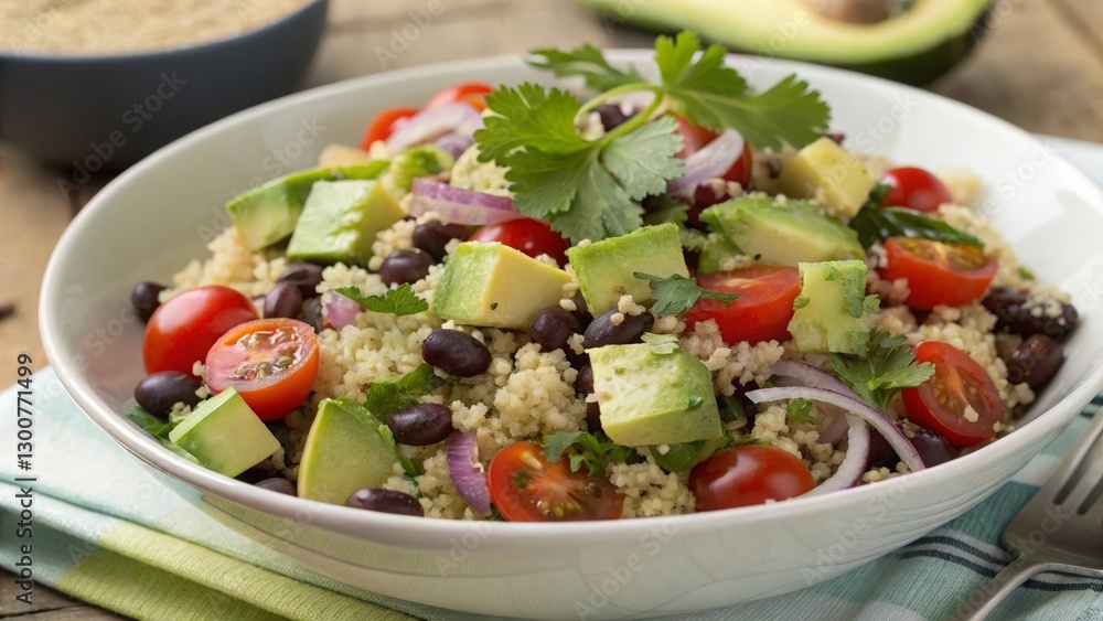 Quinoa and black bean vegan salad Quinoa and black bean vegan salad