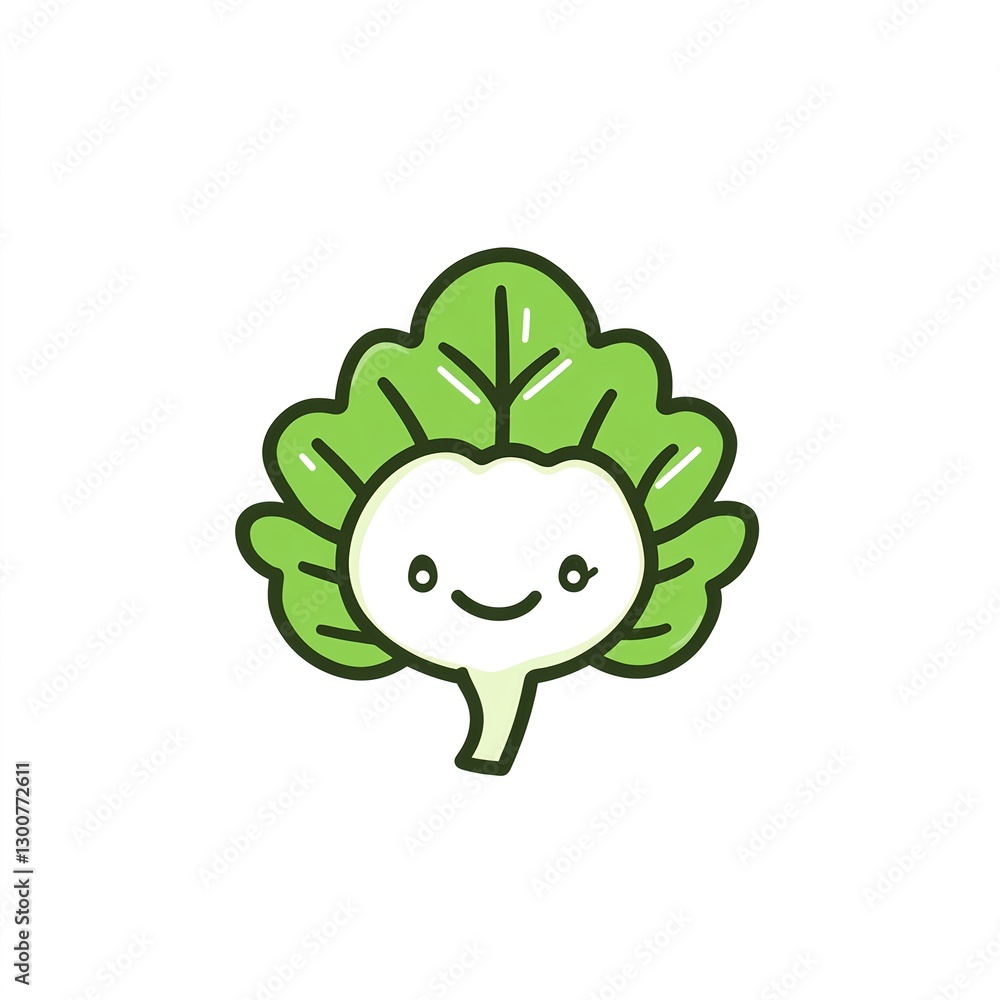 Adorable Happy Cabbage: A cheerful veggie character design, perfect for kids' products or branding. Smiling face, green leaves. Adorable Happy Cabbage: A cheerful veggie character design, perfect for kids' products or branding. Smiling face, green leaves.