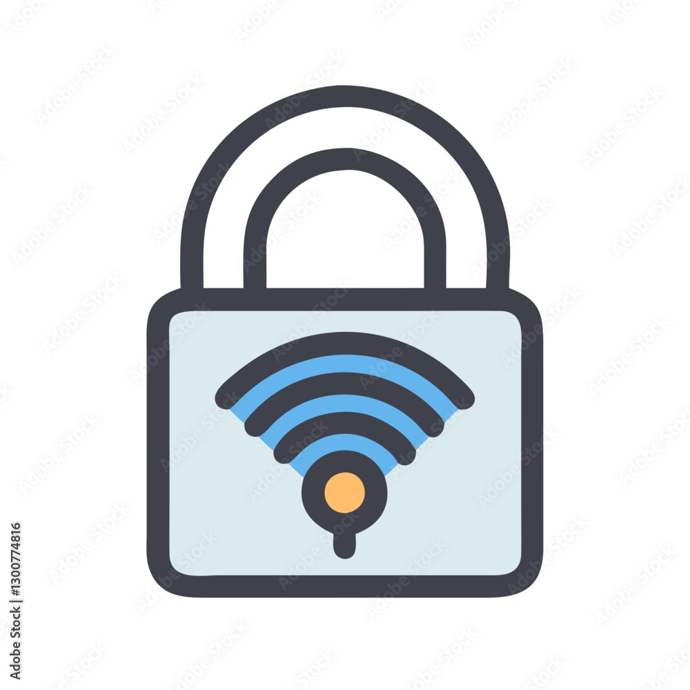 Secure lock with Wi Fi signal for connectivity Secure lock with Wi Fi signal for connectivity